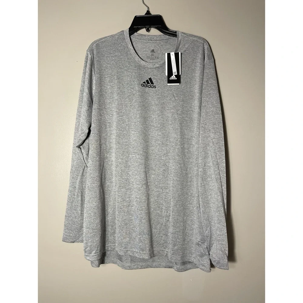 Adidas Men's Creator Long Sleeve Sports Training Shirt Gray Size L New